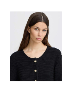 Gilet cardigan beccas noir femme - Ichi