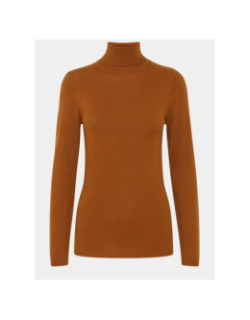 Pull fin à col roulé ihmafa marron femme - Ichi