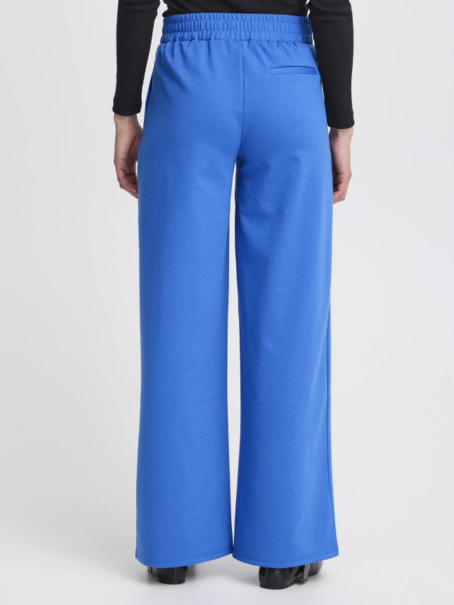 Pantalon large kate bleu femme - Ichi