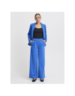 Pantalon large kate bleu femme - Ichi