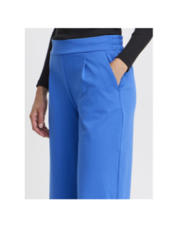 Pantalon large kate bleu femme - Ichi