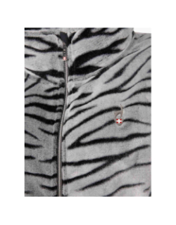 Veste polaire à motif animal vesto gris femme - Aulp