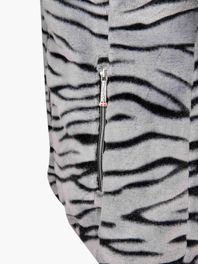 Veste polaire à motif animal vesto gris femme - Aulp