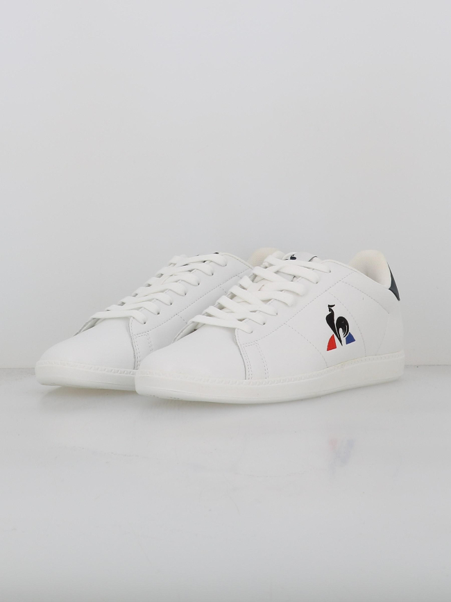 Baskets courtset 2 optical blanc bleu homme - Le Coq Sportif