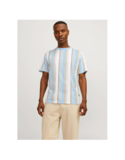 T-shirt rayé la palma bleu blanc homme - Jack & Jones