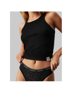 Pack 3 culottes brésiliennes noir mauve femme - Calvin Klein