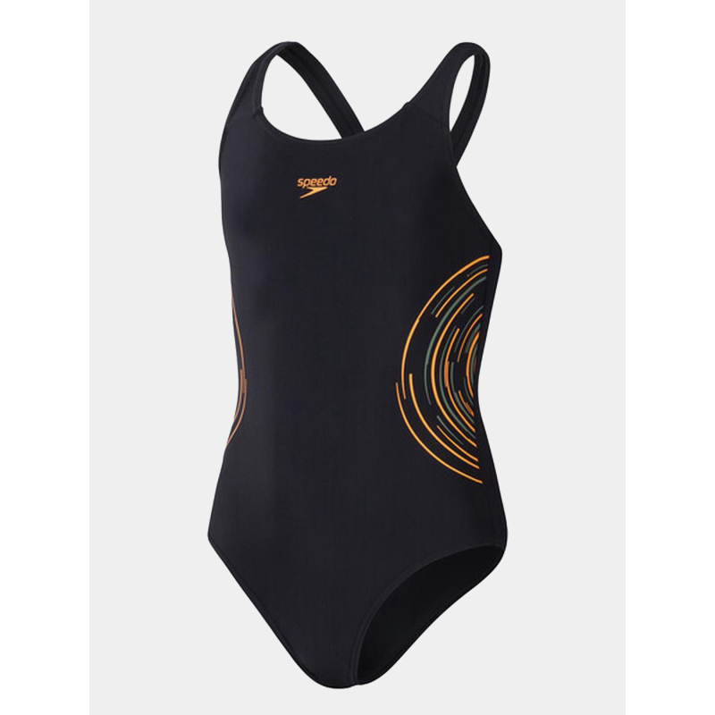 Maillot de bain eco placement muscleback noir fille - Speedo