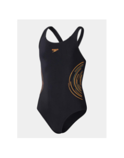 Maillot de bain eco placement muscleback noir fille - Speedo