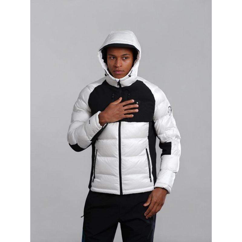 Doudoune chauffante andorre blanc noir homme Comme Des Loups wimod