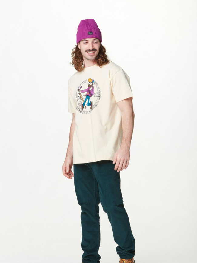 T-shirt à manches courtes dewatto beige homme - Picture