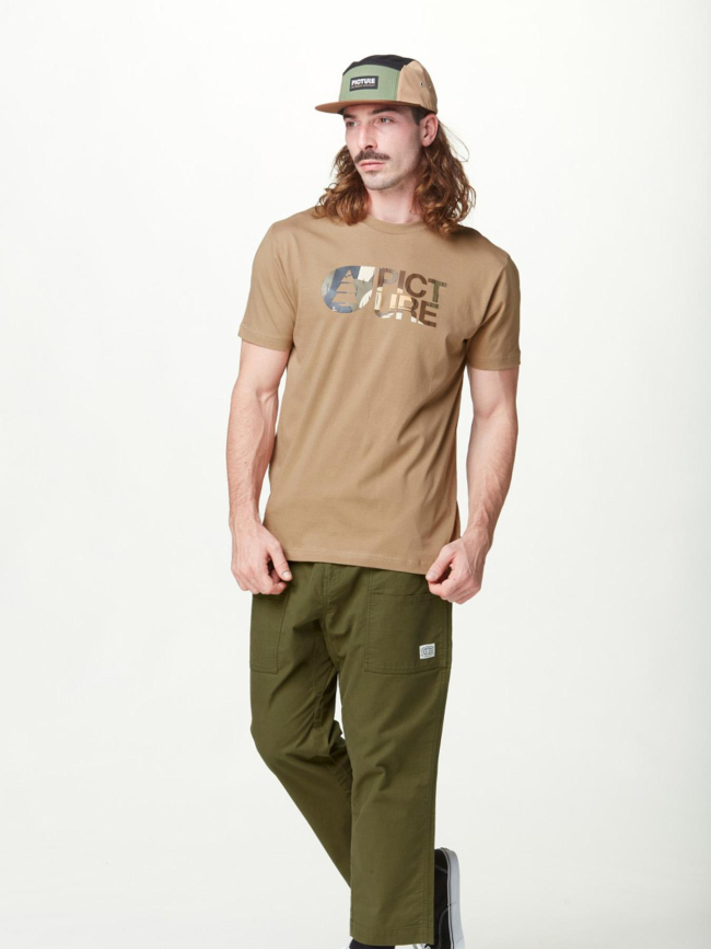 T-shirt à manches courtes basement arashi marron homme - Picture