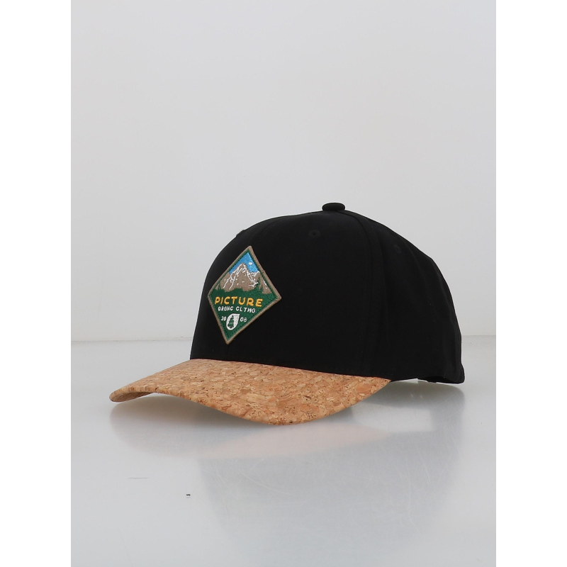 Casquette visière en liège pokawa noir - Picture