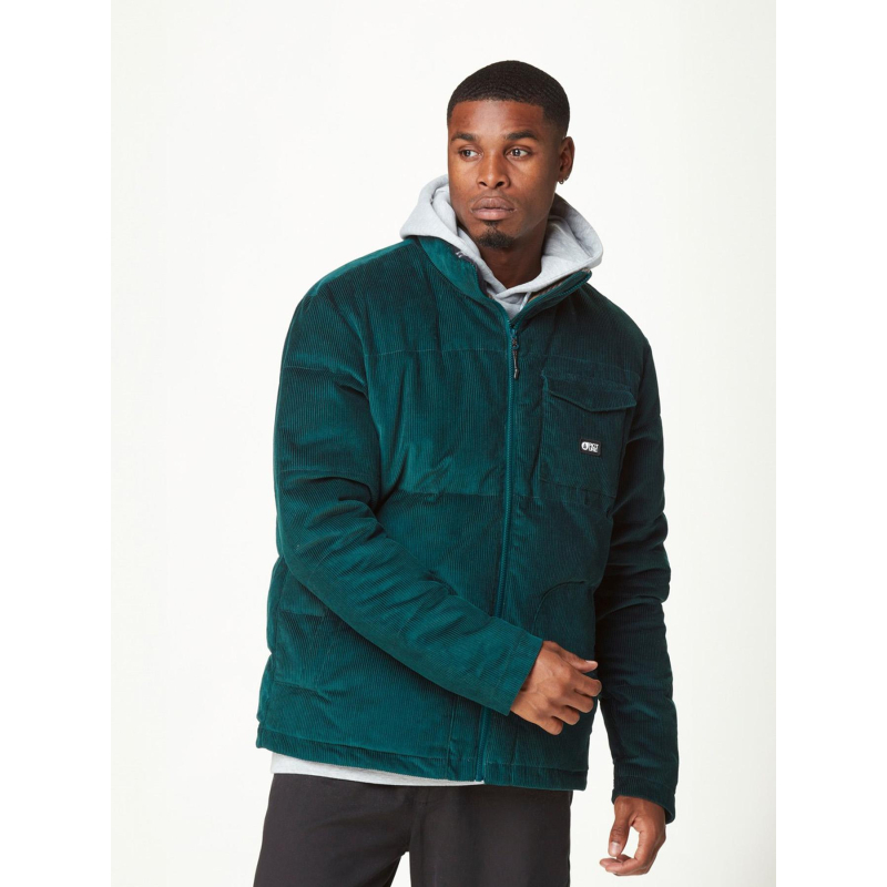 Veste matelassée velours côtelé fermont bleu homme - Picture