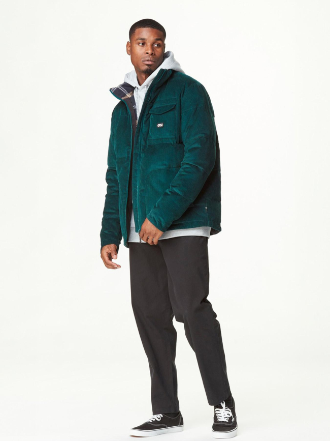 Veste matelassée velours côtelé fermont bleu homme - Picture