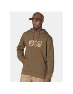 Sweat à capuche basement cork marron homme - Picture