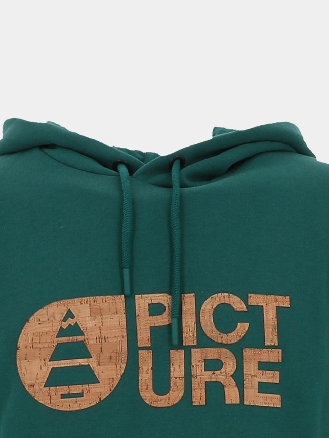 Sweat à capuche basement cork vert homme - Picture