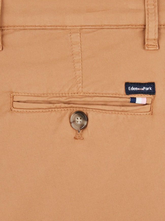 Pantalon chino slim marron noisette homme - Eden Park