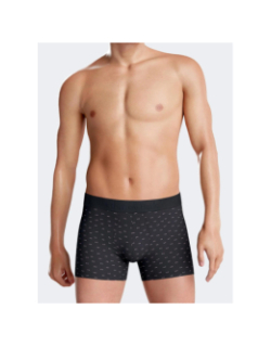 Lot 2 boxers uni et micro-motifs bleu marine homme - Eden Park