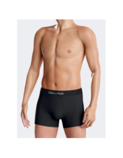 Lot 2 boxers uni et micro-motifs bleu marine homme - Eden Park