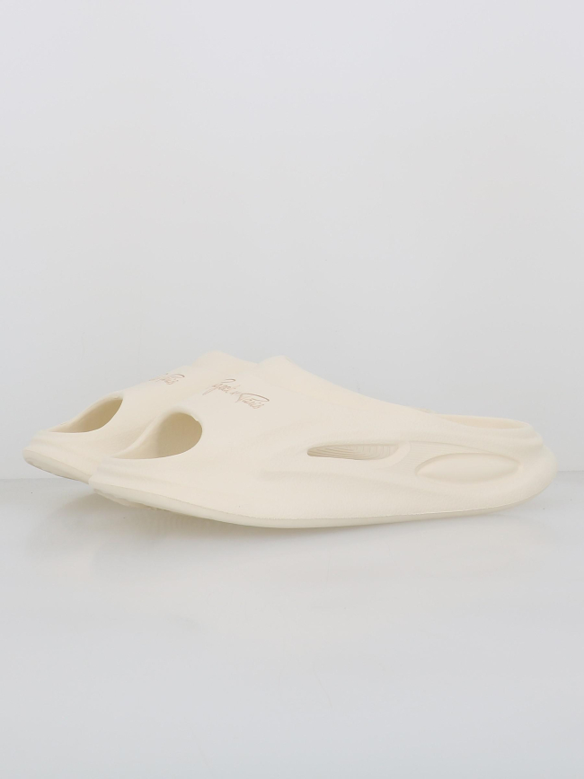 Claquettes logo signature écru - Project X Paris