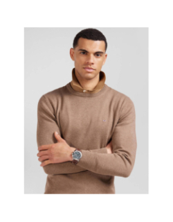 Pull col rond edinburgh marron homme - Eden Park
