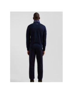 Pull col polo en coton audace bleu marine homme - Eden Park