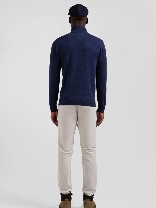 Pull col camionneur zippé edinburgh bleu homme - Eden Park