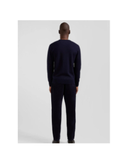 Pull en laine col v edinburgh bleu marine homme - Eden Park