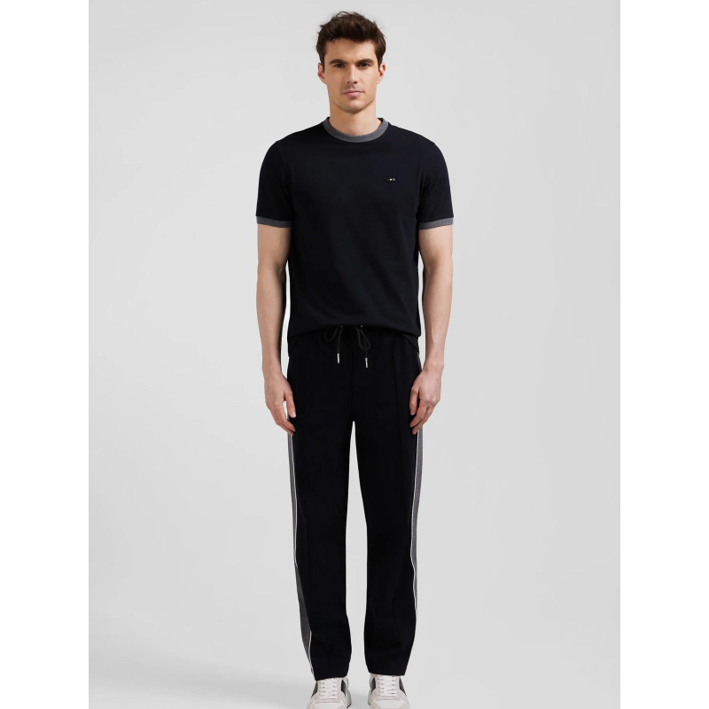 Pantalon jogging en coton mélangé noir homme - Eden Park