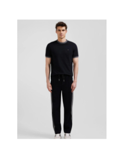 Pantalon jogging en coton mélangé noir homme - Eden Park
