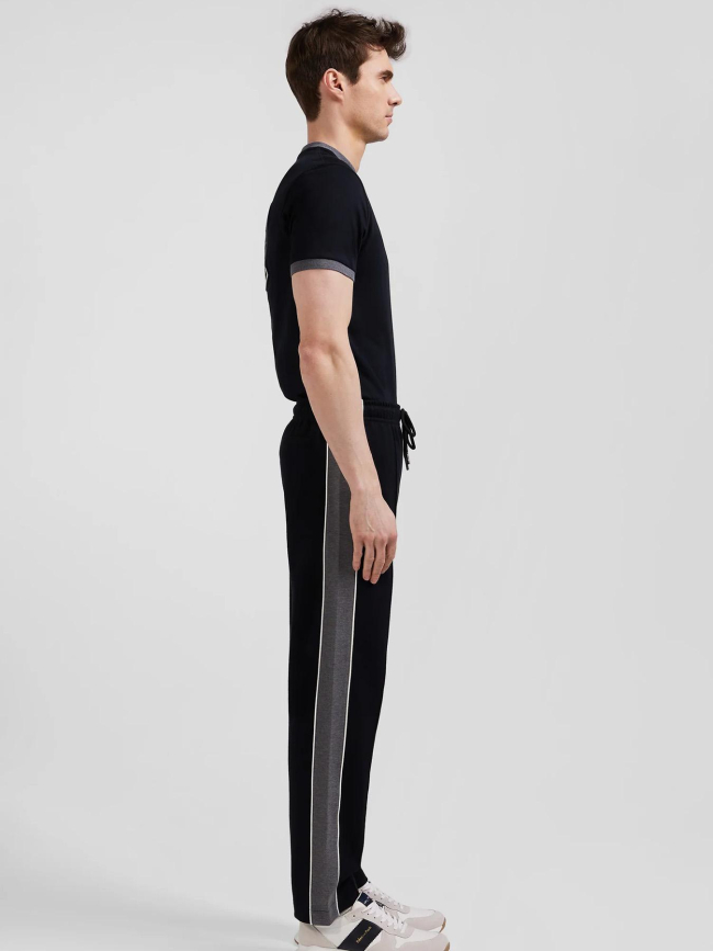 Pantalon jogging en coton mélangé noir homme - Eden Park
