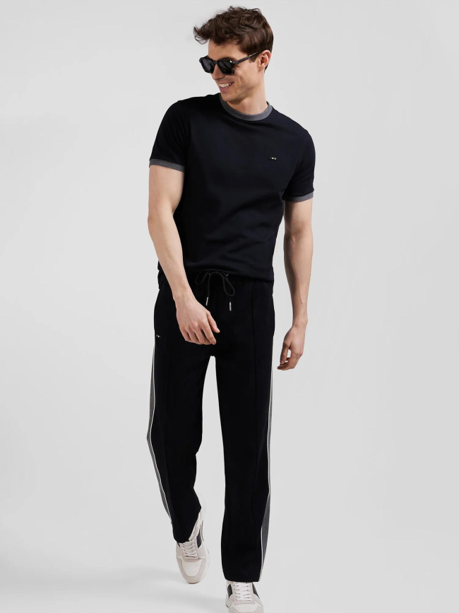 Pantalon jogging en coton mélangé noir homme - Eden Park