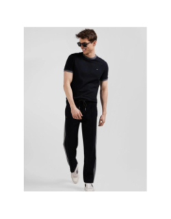 Pantalon jogging en coton mélangé noir homme - Eden Park