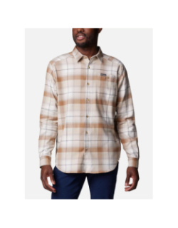 Chemise à carreaux en flanelle beige homme - Columbia