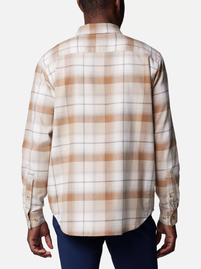 Chemise à carreaux en flanelle beige homme - Columbia