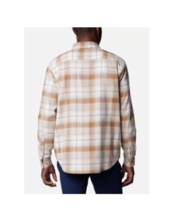 Chemise à carreaux en flanelle beige homme - Columbia
