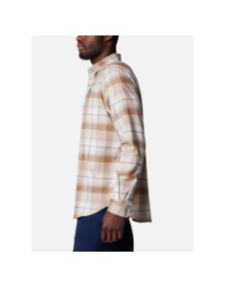 Chemise à carreaux en flanelle beige homme - Columbia