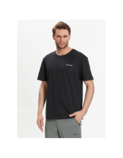 T-shirt basic petit logo noir homme - Columbia