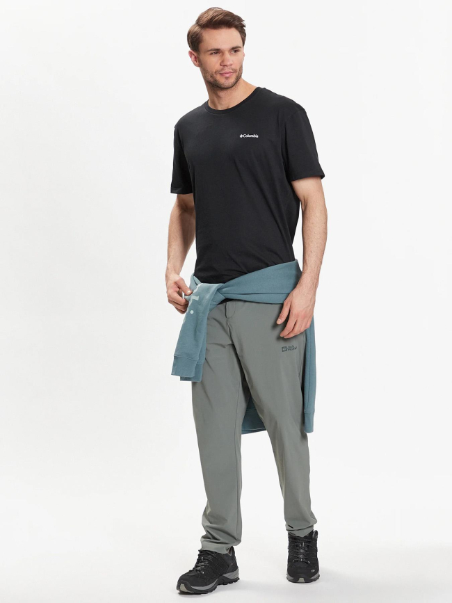 T-shirt basic petit logo noir homme - Columbia