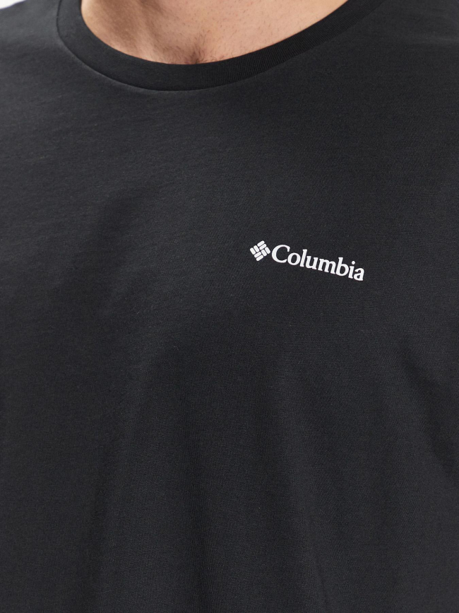 T-shirt basic petit logo noir homme - Columbia