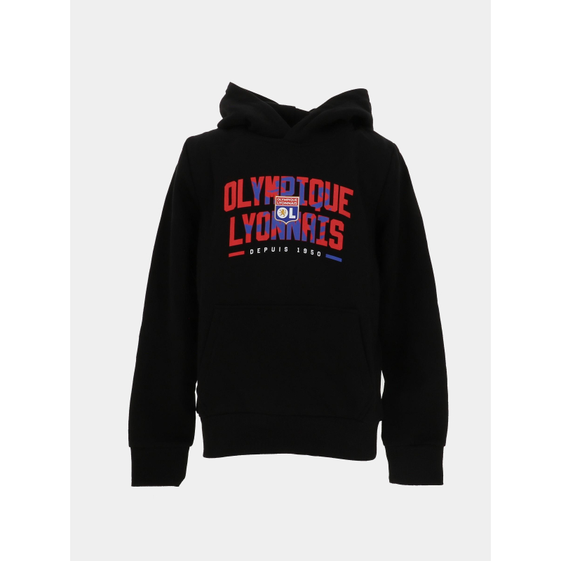 Sweat à capuche unity noir enfant - Olympique Lyonnais