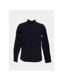 Chemise slim stretch poplin bleu marine homme - Calvin Klein