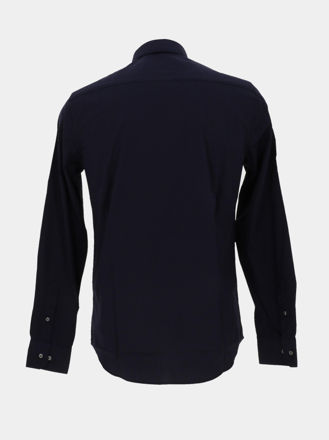 Chemise slim stretch poplin bleu marine homme - Calvin Klein