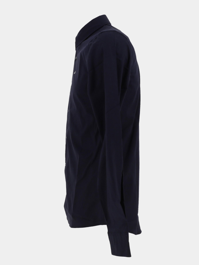 Chemise slim stretch poplin bleu marine homme - Calvin Klein
