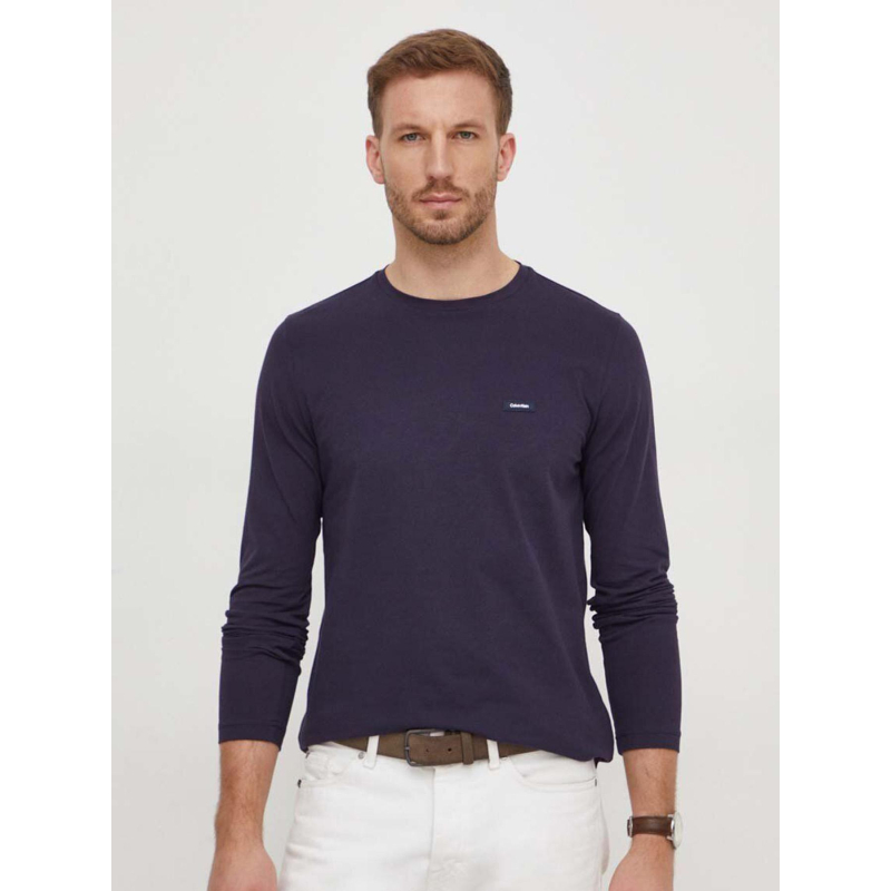 T-shirt stretch slim fit bleu marine homme - Calvin Klein