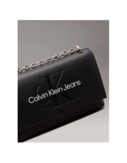 Sac bandoulière sculpted noir femme - Calvin Klein Jeans