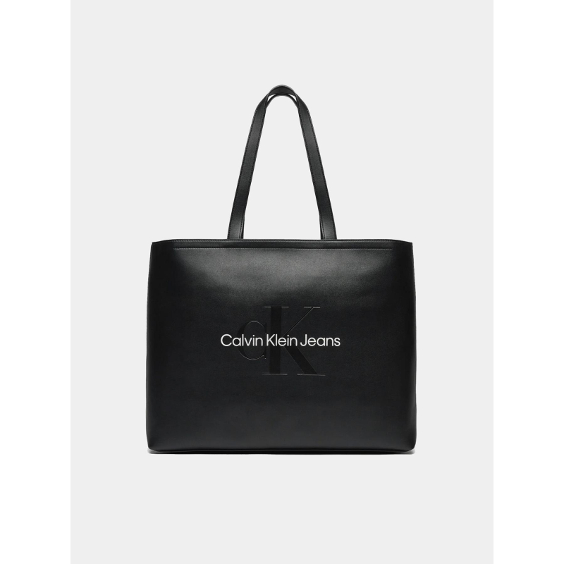 Sac cabas sculpted slim noir femme - Calvin Klein Jeans
