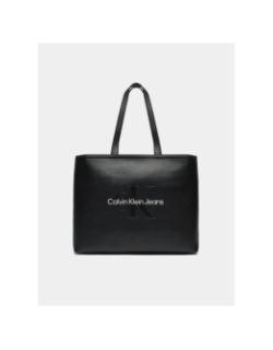 Sac cabas sculpted slim noir femme - Calvin Klein Jeans