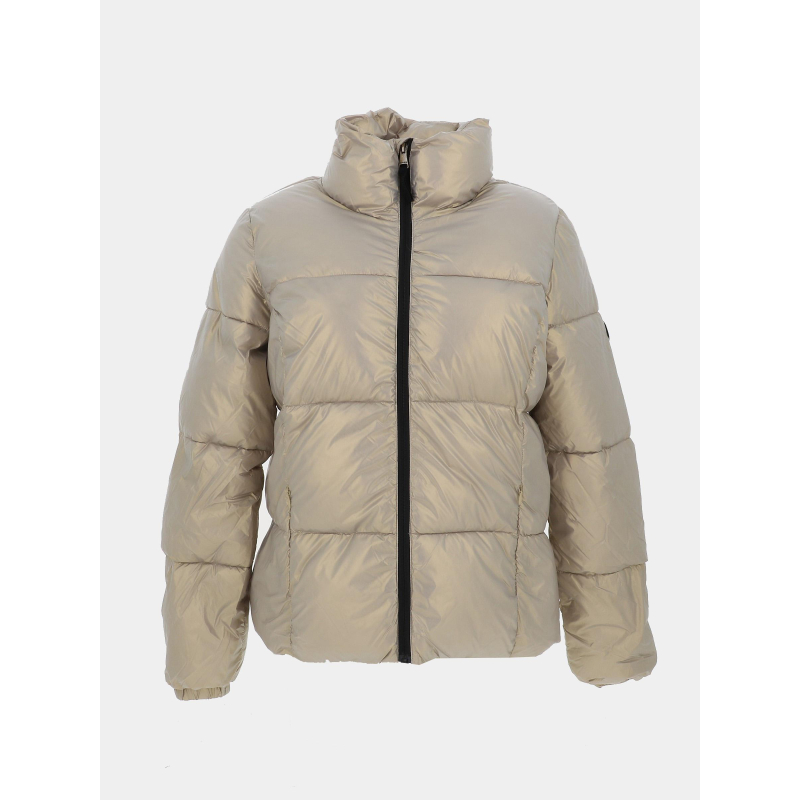 Doudoune courte luce satin doré femme - Happy & So