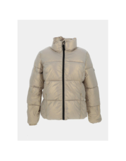 Doudoune courte luce satin doré femme - Happy & So